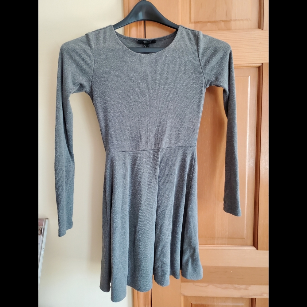 Forever 21 Green Knit Skater Dress